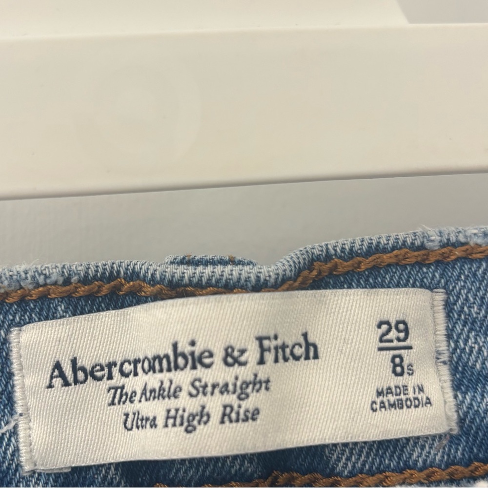 Abercrombie & fitch the ankle straight ultra high rise - Picture 2 of 6